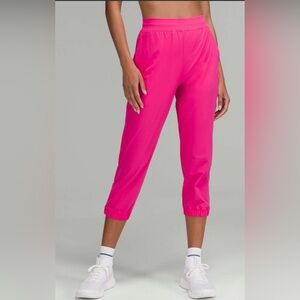 #449 Lululemon Adapted State High-Rise Cropped Jogger 23" - Sz 10  Sonic Pink